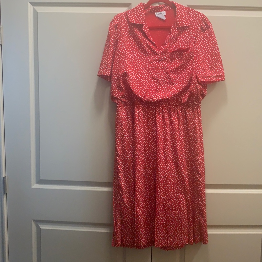 Vintage Polka Dot Dress Size 16